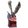 EGL76   Eagle and Flag on Resin Base 